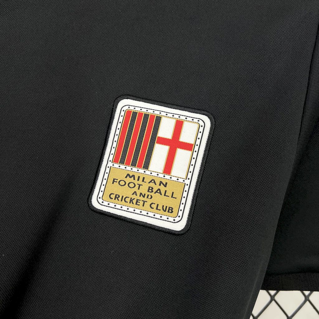 AC Mailand Trikot 24/25 125. Jubiläumsausgabe, Schwarz, Torwart-Retro
