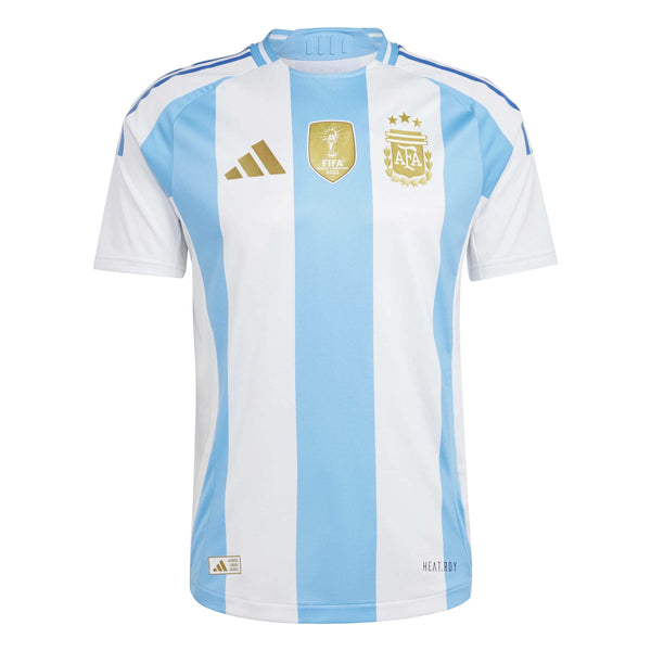 Jersey Seleção Argentina Home 2024/25 + Patch Campeão - Branca e Azul