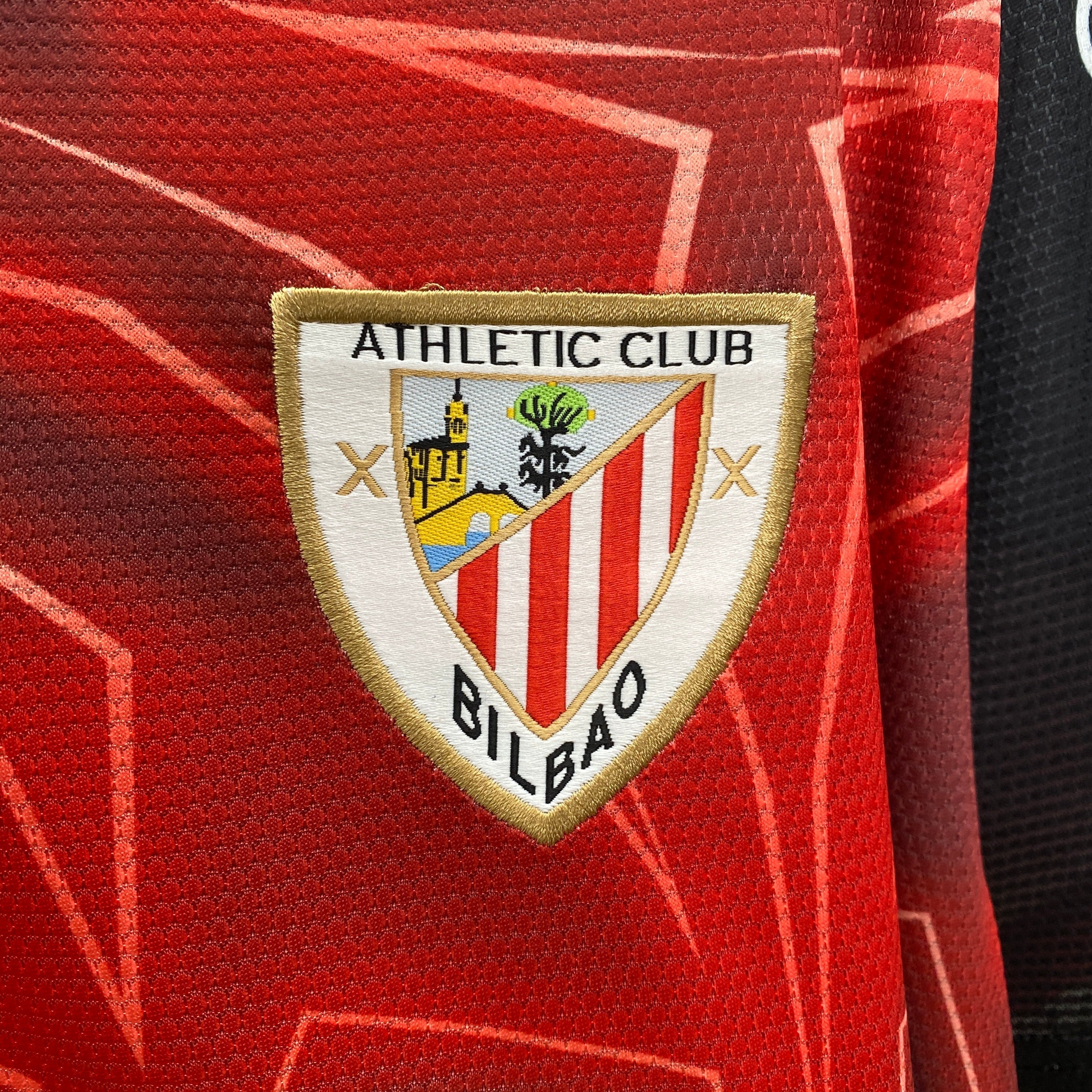 Trikot Athletic Bilbao 24/25 - Preto e Vermelho 