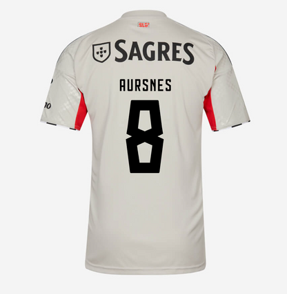 Jersey Benfica 25/26 Away Bege #8 Aursnes