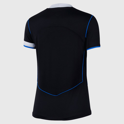 Jersey Chelsea Femenino 25/26 Third black athletic shirt with blue white trim