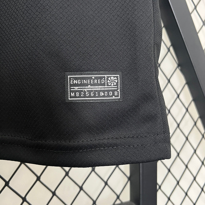 Jersey Corinthians 24/25 Schwarz Alle Sponsoren 