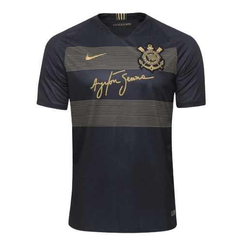 Jersey Corinthians Ayrton Senna 18/19 Retrô - Preta