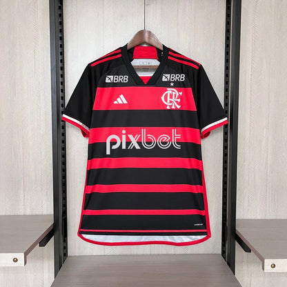 Jersey Flamengo Home 24/25 Torcedor Masculina - Todos os Patrocínios