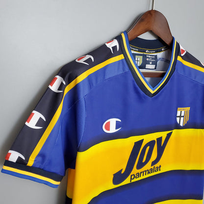 Jersey Parma Retrô 2001/2002 Azul e Amarela - Champion