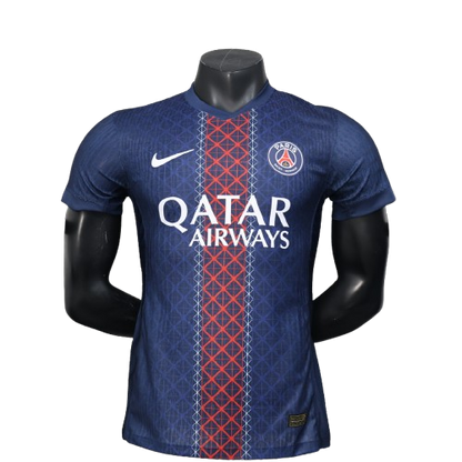 Paris Saint-Germain 25/26 player home jersey in deep blue with Qatar Airways logo
