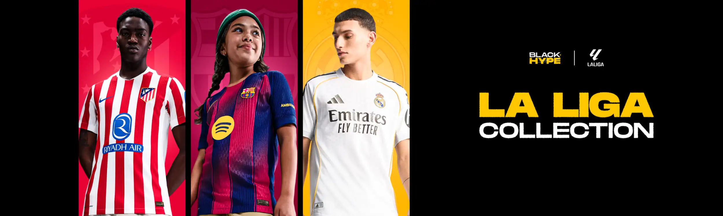 The la liga collection soccer jerseys feature bold team colors and prominent sponsor logos, with designs tailored to each club’s identity.