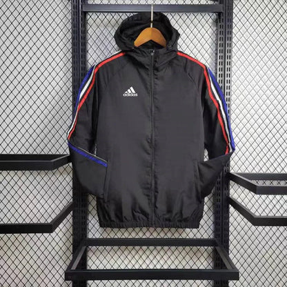 Windjacke Adidas 24/25 - Preto e Vermelho 