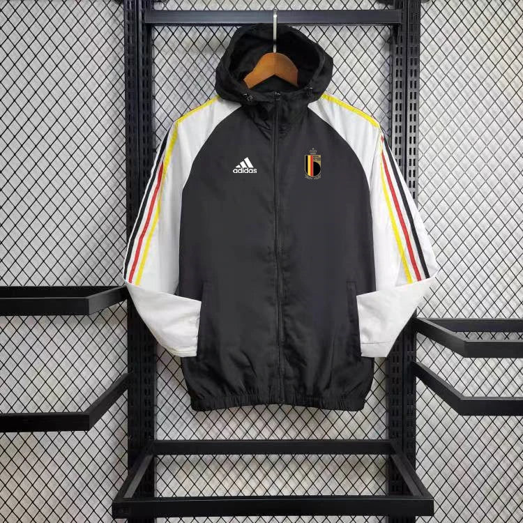 Windbreaker Bélgica 24/25 - Preto e Branco